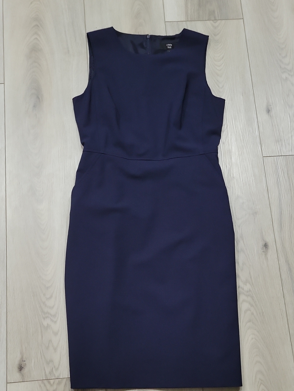 J. Crew Navy Sleeveless Sheath Midi Dress